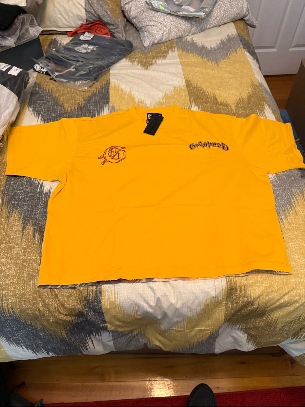 Godspeed Runner Mens Yellow T Shirt Size XL